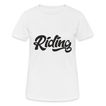 Riding - Riding - Horse - Horses - Slogan - Saying - Women's Breathable T-Shirt - white - Front - AI Model Female 172 dark (172cm)