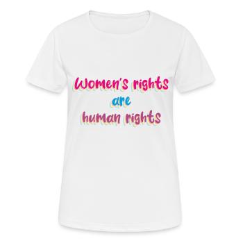 Women's rights - Women's Breathable T-Shirt - white - Front - AI Model Female 172 dark (172cm)