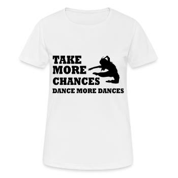 Dancing Dance Music - Frauen T-Shirt atmungsaktiv - Weiß - Vorne - AI Model Female 172 dark (172cm)