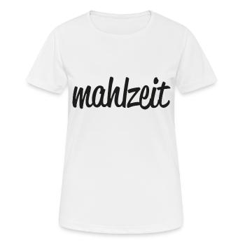mahlzeit schwarz - Frauen T-Shirt atmungsaktiv - Weiß - Vorne - AI Model Female 172 dark (172cm)