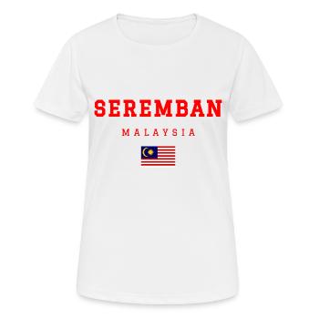 Seremban, Malaisie - T-shirt respirant Femme - blanc - Devant - AI Model Female 172 dark (172cm)