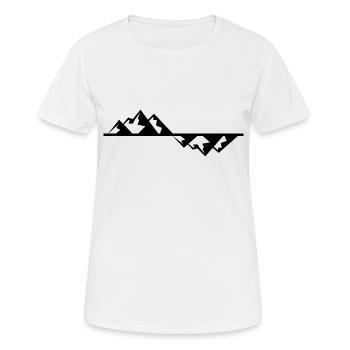 Berg - (33) - Frauen T-Shirt atmungsaktiv - Weiß - Vorne - AI Model Female 172 dark (172cm)