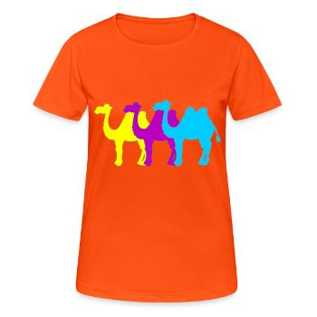 Camels - Women's Breathable T-Shirt - neon orange - Front - AI Model Female 172 dark (172cm)