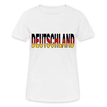 Germany in national colours - Women's Breathable T-Shirt - white - Front - AI Model Female 172 dark (172cm)