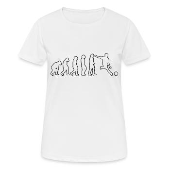 Fußballmannschaft Fußballdesign Fußballspieler - Frauen T-Shirt atmungsaktiv - Weiß - Vorne - AI Model Female 172 dark (172cm)