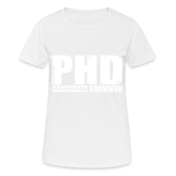 Candidat au doctorat Survivant 15 - T-shirt respirant Femme - blanc - Devant - AI Model Female 172 dark (172cm)