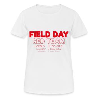 École de jour sur le terrain - Professeur d’éducation physique - Red Team for Kids - T-shirt respirant Femme - blanc - Devant - AI Model Female 172 dark (172cm)