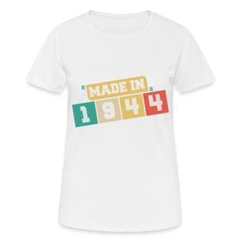 1944 Geburtstag 1944 Jahrgang 1944 Geburtstag - Frauen T-Shirt atmungsaktiv - Weiß - Vorne - AI Model Female 172 dark (172cm)