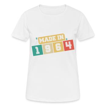 1964 anniversaire 1964 né en 1964 anniversaire - T-shirt respirant Femme - blanc - Devant - AI Model Female 172 dark (172cm)