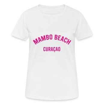Mambo Beach - Curacao - Dutch Caribbean - Karibik - Women's Breathable T-Shirt - white - Front - AI Model Female 172 dark (172cm)