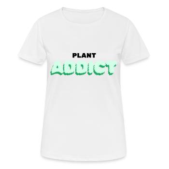 Plant addict - Frauen T-Shirt atmungsaktiv - Weiß - Vorne - AI Model Female 172 dark (172cm)