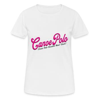 CanoePolo Passion Never Ends - Canoe Polo - Women's Breathable T-Shirt - white - Front - AI Model Female 172 dark (172cm)