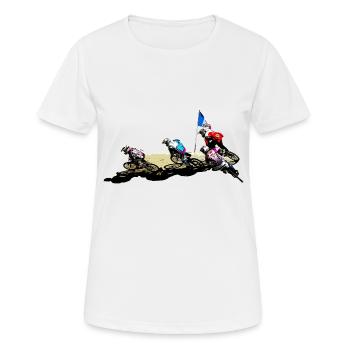 BMX (BMX) - Frauen T-Shirt atmungsaktiv - Weiß - Vorne - AI Model Female 172 dark (172cm)