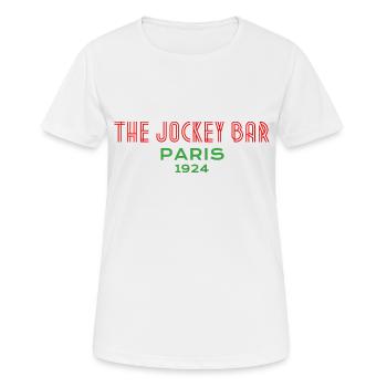 The Jockey Bar Paris - Frauen T-Shirt atmungsaktiv - Weiß - Vorne - AI Model Female 172 dark (172cm)