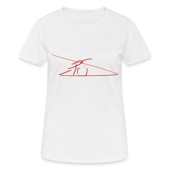 P/S Unterschrift - Frauen T-Shirt atmungsaktiv - Weiß - Vorne - AI Model Female 172 dark (172cm)