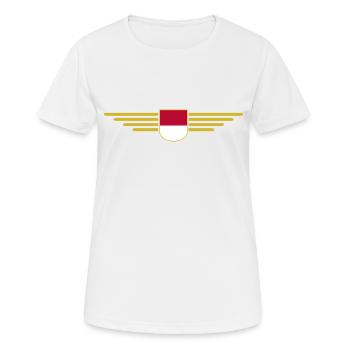 Indonesien Jakarta Fan Outfit Design T Shirt - Frauen T-Shirt atmungsaktiv - Weiß - Vorne - AI Model Female 172 dark (172cm)