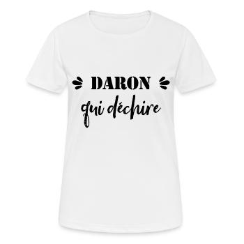 Daron Qui Déchire - T-shirt respirant Femme - blanc - Devant - AI Model Female 172 dark (172cm)
