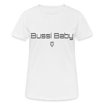 Bussi Baby - Frauen T-Shirt atmungsaktiv - Weiß - Vorne - AI Model Female 172 dark (172cm)