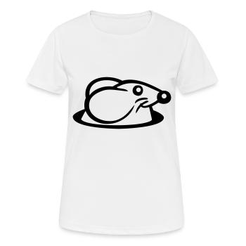 souris trou de souris trou de souris Peeps mignon drôle bande dessinée - T-shirt respirant Femme - blanc - Devant - AI Model Female 172 dark (172cm)