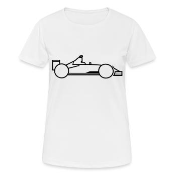 Rennwagen - Frauen T-Shirt atmungsaktiv - Weiß - Vorne - AI Model Female 172 dark (172cm)