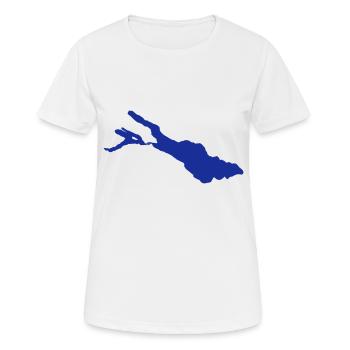 Bodensee - Frauen T-Shirt atmungsaktiv - Weiß - Vorne - AI Model Female 172 dark (172cm)