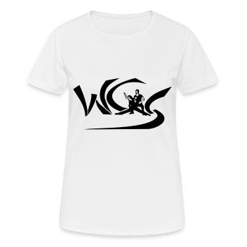West Coast Swing - WCS - Frauen T-Shirt atmungsaktiv - Weiß - Vorne - AI Model Female 172 dark (172cm)