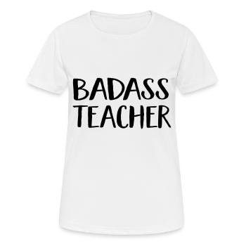 Lehrer - Frauen T-Shirt atmungsaktiv - Weiß - Vorne - AI Model Female 172 dark (172cm)