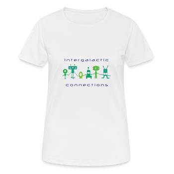 Aliens Friends - Women's Breathable T-Shirt - white - Front - AI Model Female 172 dark (172cm)