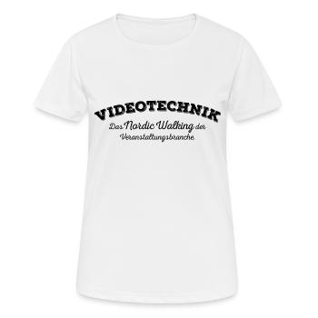 Videotechnik - schwarz - Frauen T-Shirt atmungsaktiv - Weiß - Vorne - AI Model Female 172 dark (172cm)