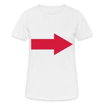 pfeil - Frauen T-Shirt atmungsaktiv - Weiß - Vorne - AI Model Female 172 dark (172cm)