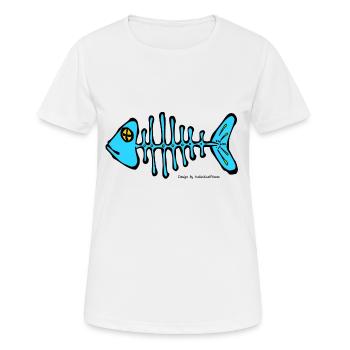 arête de poisson - T-shirt respirant Femme - blanc - Devant - AI Model Female 172 dark (172cm)