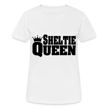 SHELTIE QUEEN Shetland Sheepdog - Women's Breathable T-Shirt - white - Front - AI Model Female 172 dark (172cm)