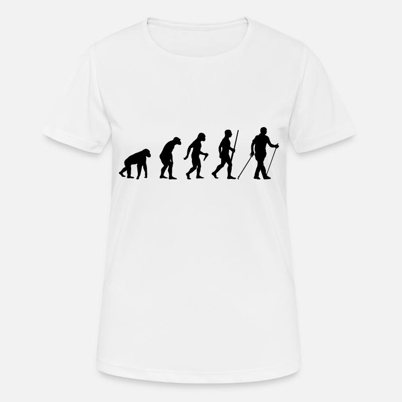 Évolution de la marche nordique - T-shirt respirant Femme - blanc