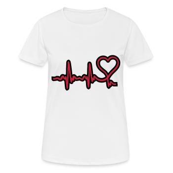 herz frequenz - Frauen T-Shirt atmungsaktiv - Weiß - Vorne - AI Model Female 172 dark (172cm)