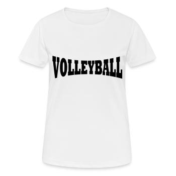 Volleyball Schriftzug - Frauen T-Shirt atmungsaktiv - Weiß - Vorne - AI Model Female 172 dark (172cm)