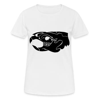 rat skull black - T-shirt respirant Femme - blanc - Devant - AI Model Female 172 dark (172cm)
