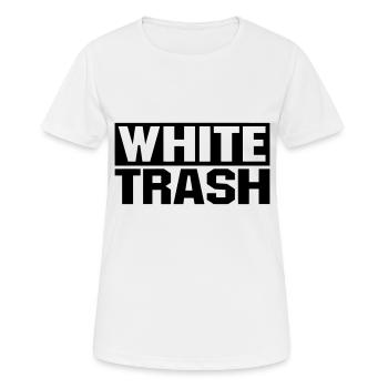 White Trash - T-shirt respirant Femme - blanc - Devant - AI Model Female 172 dark (172cm)