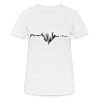 herz frequenz bike - Frauen T-Shirt atmungsaktiv - Weiß - Vorne - AI Model Female 172 dark (172cm)