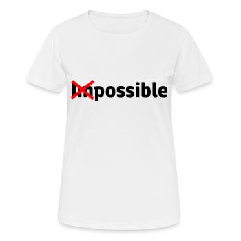 Possible, fitness, sport, motivation - Women's Breathable T-Shirt - white - Front - AI Model Female 172 dark (172cm)