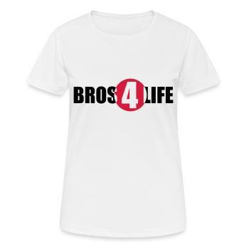 Bros 4 Life Logo Design - Frauen T-Shirt atmungsaktiv - Weiß - Vorne - AI Model Female 172 dark (172cm)