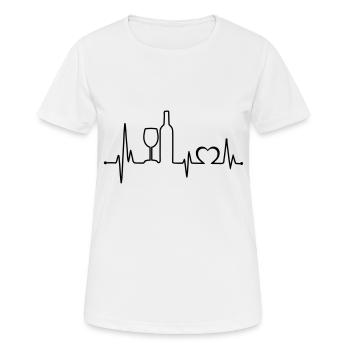 Vin signal - T-shirt respirant Femme - blanc - Devant - AI Model Female 172 dark (172cm)