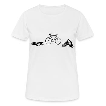 instrument triathlète - T-shirt respirant Femme - blanc - Devant - AI Model Female 172 dark (172cm)