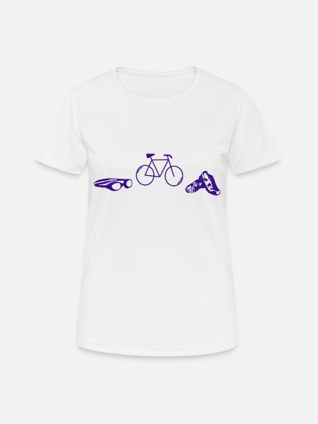 triathlet - Frauen T-Shirt atmungsaktiv - Weiß