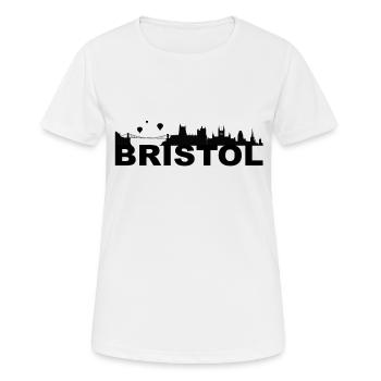 Bristol England capital skyline UK - T-shirt respirant Femme - blanc - Devant - AI Model Female 172 dark (172cm)