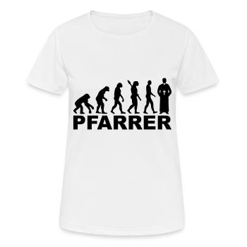 Pfarrer - Frauen T-Shirt atmungsaktiv - Weiß - Vorne - AI Model Female 172 dark (172cm)