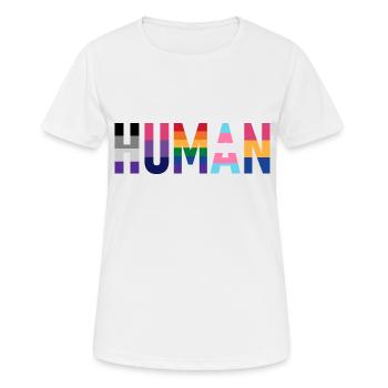 Drapeaux humains - T-shirt respirant Femme - blanc - Devant - AI Model Female 172 dark (172cm)