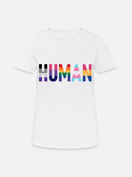 Human Flags - Frauen T-Shirt atmungsaktiv - Weiß