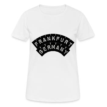 Francfort est une ville en Allemagne - T-shirt respirant Femme - blanc - Devant - AI Model Female 172 dark (172cm)
