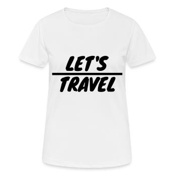 voyages - Laissez-nous voyager - T-shirt respirant Femme - blanc - Devant - AI Model Female 172 dark (172cm)