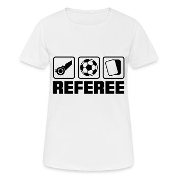 L’arbitre - T-shirt respirant Femme - blanc - Devant - AI Model Female 172 dark (172cm)